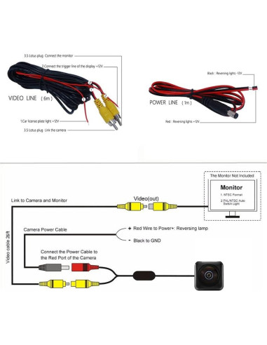 Cámara de visión trasera Vlicevrn para Toyota RAV4 2005-2012