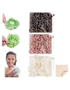 Toalla de Lufa 2 en 1 MOSYFEIBI para Jabón en Barra - Exfoliante