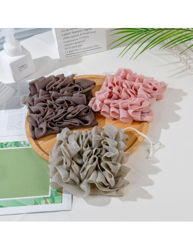 Toalla de Lufa 2 en 1 MOSYFEIBI para Jabón en Barra - Exfoliante