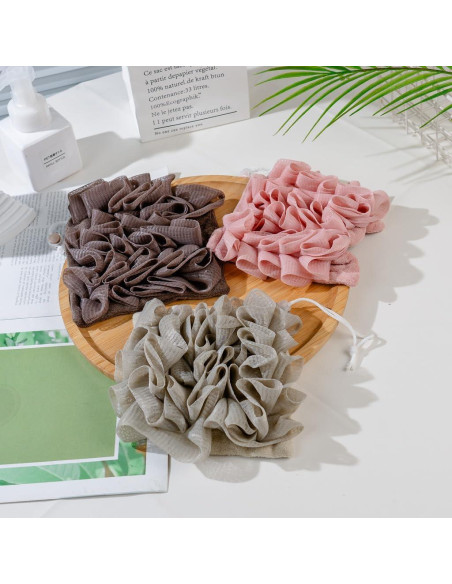 Toalla de Lufa 2 en 1 MOSYFEIBI para Jabón en Barra - Exfoliante