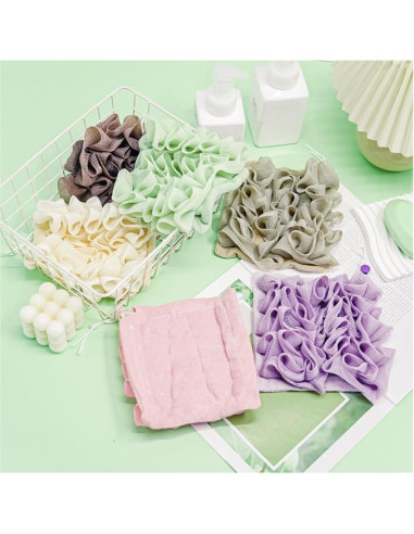 Toalla de Lufa 2 en 1 MOSYFEIBI para Jabón en Barra - Exfoliante