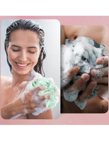 Toalla de Lufa 2 en 1 MOSYFEIBI para Jabón en Barra - Exfoliante