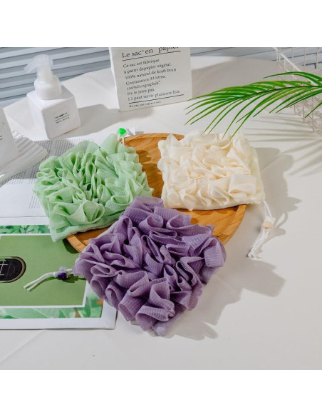 Toalla de Lufa 2 en 1 MOSYFEIBI para Jabón en Barra - Exfoliante