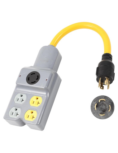 Adaptador NEMA L14-30P a 4 Puertos 120/240V 30A JUMO
