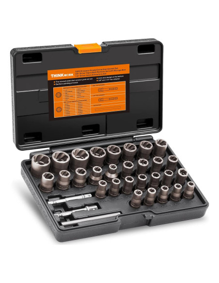 Kit de Extractores de Tornillos THINKWORK 32 Piezas Acero