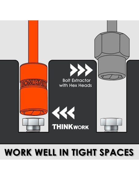 Kit de Extractores de Tornillos THINKWORK 32 Piezas Acero