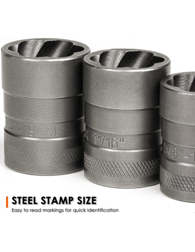 Kit de Extractores de Tornillos THINKWORK 32 Piezas Acero