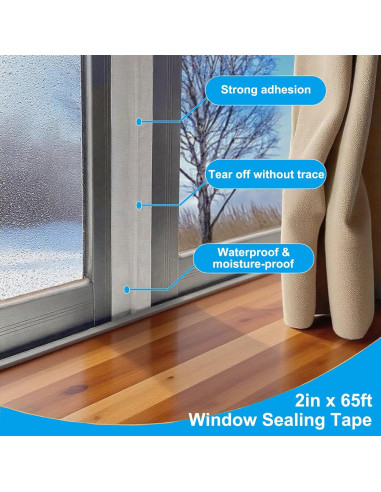 Cinta de Sellado para Ventanas Masney 5 cm x 20 m Blanca