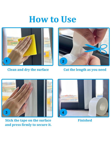 Cinta de Sellado para Ventanas Masney 5 cm x 20 m Blanca