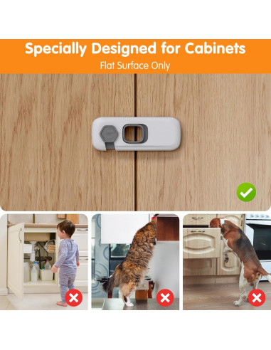 Cerraduras de Seguridad para Gabinetes Dorabaliy - 8 Unidades