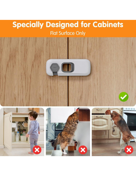 Cerraduras de Seguridad para Gabinetes Dorabaliy - 8 Unidades