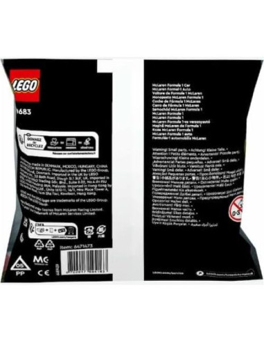 LEGO Campeones de Velocidad Auto McLaren F1 58 Piezas