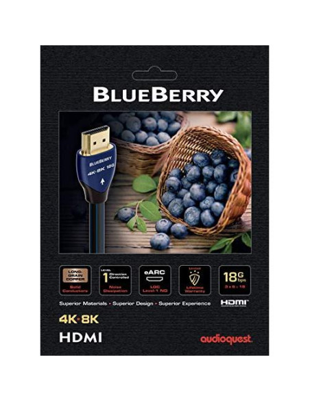 Cable HDMI AudioQuest HDM18BLUE300 3m 18Gbps 4K-8K Negro