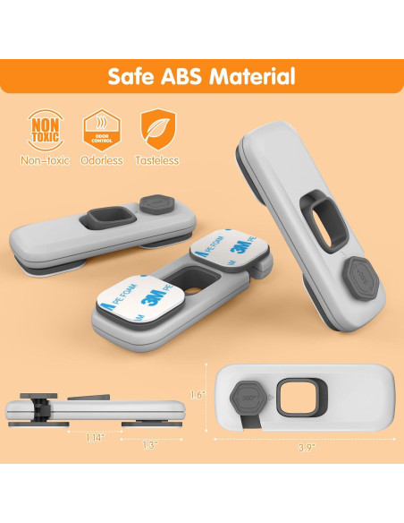 Cerraduras de Seguridad para Gabinetes Dorabaliy - 8 Unidades