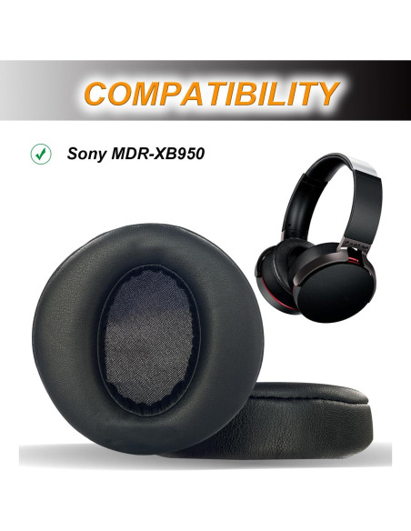 Almohadillas de Reemplazo UOWGA para Auriculares Sony MDR-XB950