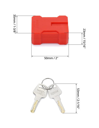 Bloqueo de Enchufe QWORK con Llave - Paquete de 4 Unidades
