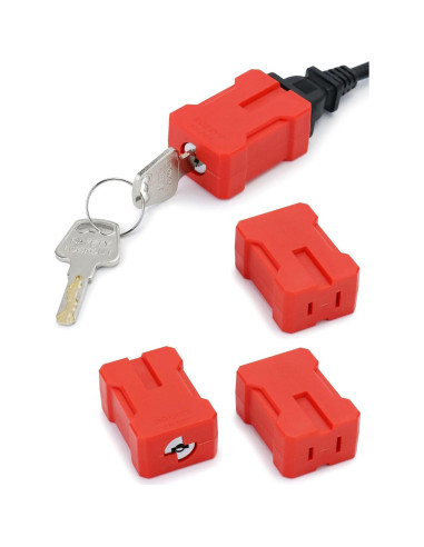 Bloqueo de Enchufe QWORK con Llave - Paquete de 4 Unidades