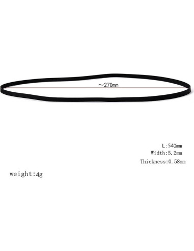 Correa de Reemplazo para Tocadiscos Alnicov 54cm Goma Duradera