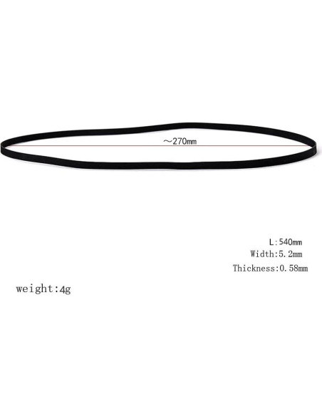 Correa de Reemplazo para Tocadiscos Alnicov 54cm Goma Duradera