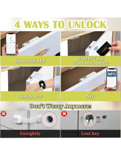 Cerradura Inteligente Eseesmart Oculta Bluetooth RFID Seguridad 2