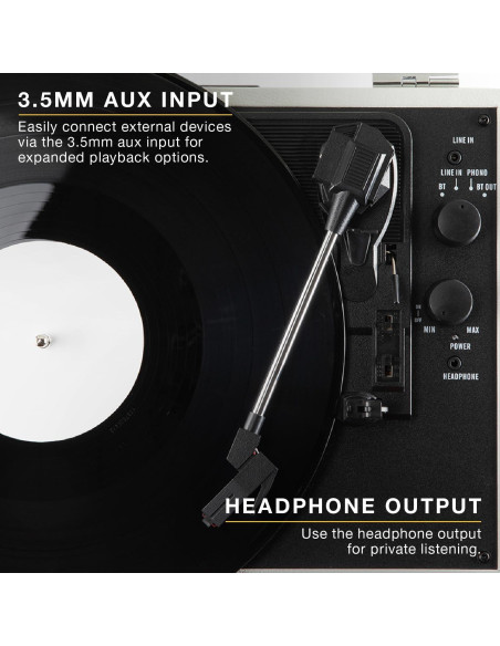 Reproductor de Discos Victrola Journey II Bluetooth Negro