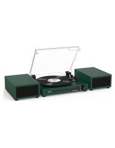 Reproductor de Vinilo Udreamer con Altavoces Bluetooth 5.3 Verde