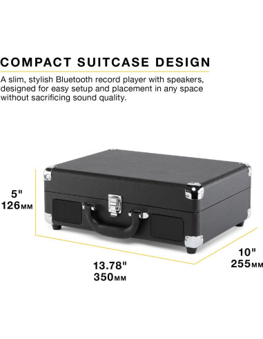 Reproductor de Discos Victrola Journey II Bluetooth Negro