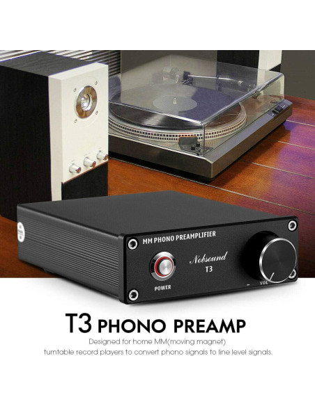 Preamplificador de Phono Douk Audio T3 para Turntable Hi-Fi