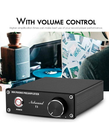 Preamplificador de Phono Douk Audio T3 para Turntable Hi-Fi