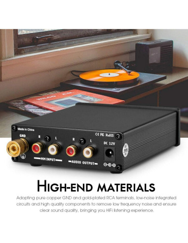 Preamplificador de Phono Douk Audio T3 para Turntable Hi-Fi