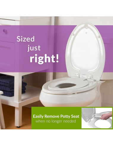 Asiento de Inodoro Mayfair Elongado con Entrenador Infantil Galleta