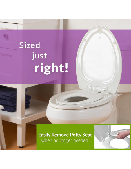 Asiento de Inodoro Mayfair Elongado con Entrenador Infantil Galleta