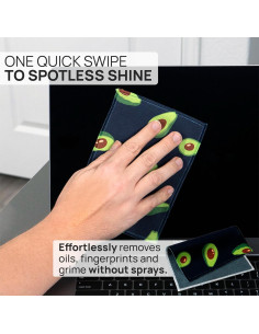 Paños de limpieza de gafas Quick Cloth Microfibra 5x7 cm Aguacate 2