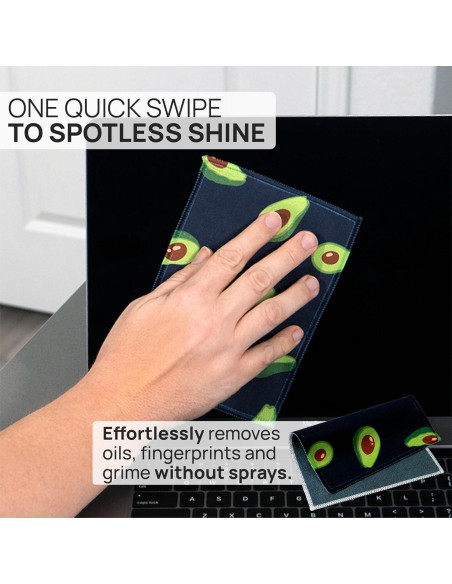Paños de limpieza de gafas Quick Cloth Microfibra 5x7 cm Aguacate