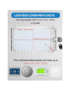 Caja de Bloqueo para Termostato Upifen 15.5x9.8 cm con Llave 2