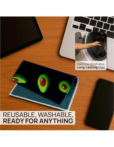 Paños de limpieza de gafas Quick Cloth Microfibra 5x7 cm Aguacate