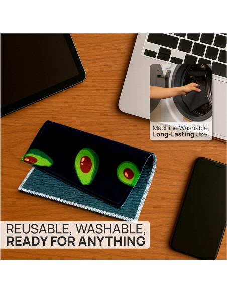 Paños de limpieza de gafas Quick Cloth Microfibra 5x7 cm Aguacate