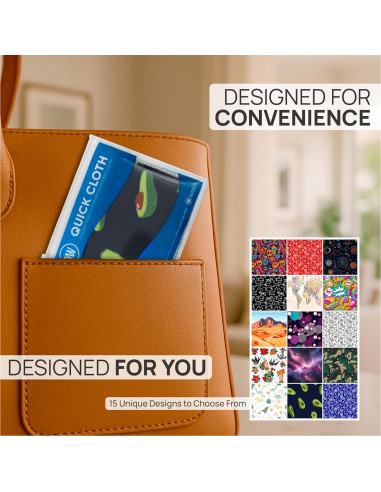 Paños de limpieza de gafas Quick Cloth Microfibra 5x7 cm Aguacate