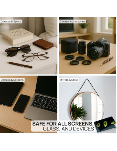 Paños de limpieza de gafas Quick Cloth Microfibra 5x7 cm Aguacate