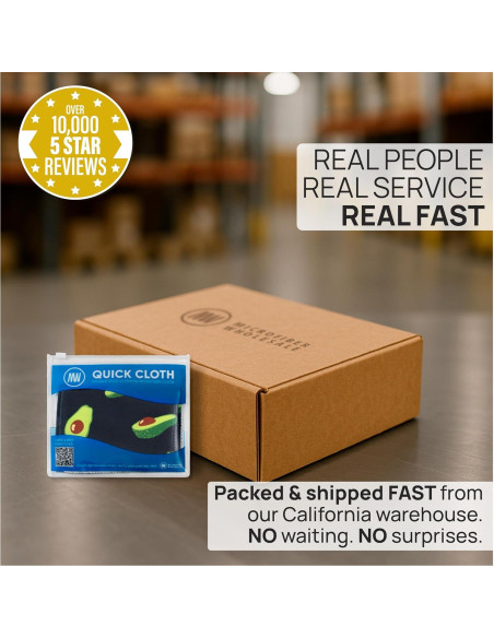Paños de limpieza de gafas Quick Cloth Microfibra 5x7 cm Aguacate