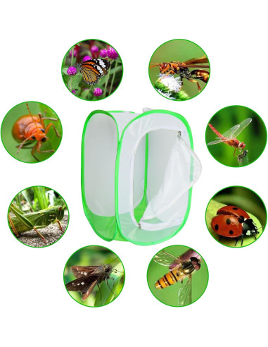 Jaula de Insectos Plegable Khsp5d 60x60x90 cm para Mariposas