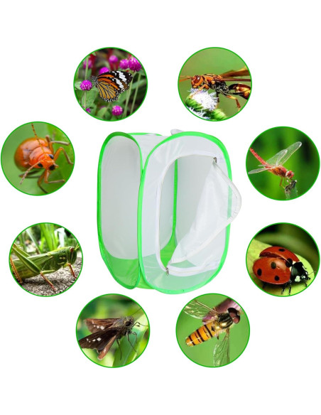 Jaula de Insectos Plegable Khsp5d 60x60x90 cm para Mariposas