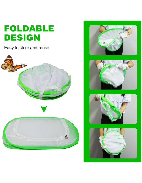 Jaula de Insectos Plegable Khsp5d 60x60x90 cm para Mariposas