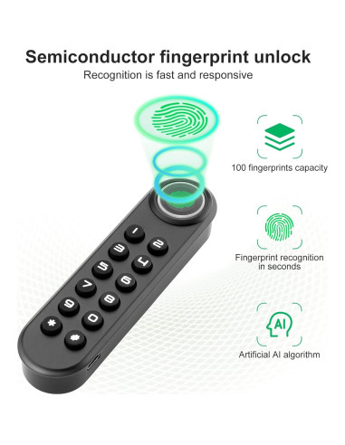 Cerradura de Gabinete MYPIN con Huella Dactilar y USB