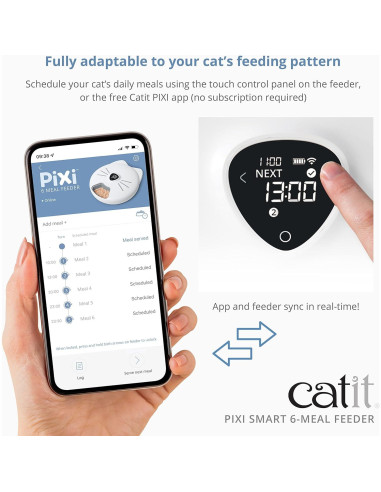 Alimentador Inteligente Catit PIXI 6 Comidas Programable Blanco