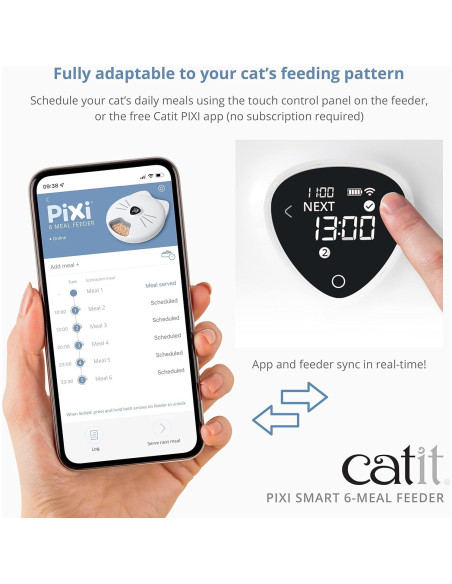 Alimentador Inteligente Catit PIXI 6 Comidas Programable Blanco