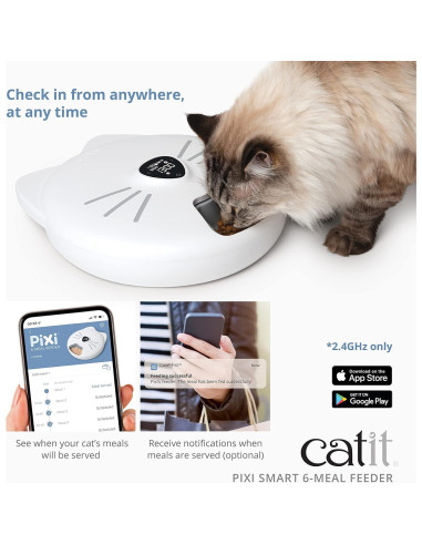 Alimentador Inteligente Catit PIXI 6 Comidas Programable Blanco