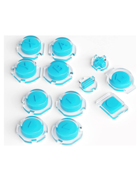 Botones de Gel eXtremeRate para JoyCon Nintendo Switch Azul Claro