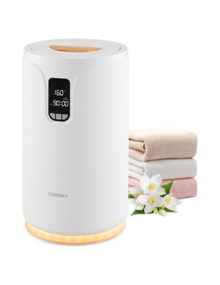 Calentador de Toallas COSTWAY 20L con Luz RGB y Temporizador