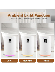 Calentador de Toallas COSTWAY 20L con Luz RGB y Temporizador 2